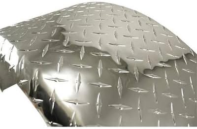 32x9" Aluminum Tread Plate Trailer Fender - Single Axle Round - One Fender