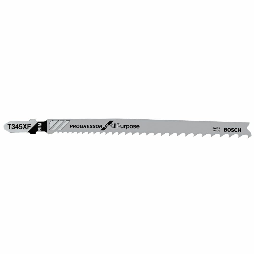 Bosch T345XF100 100 piezas 5-1/4 pulgadas 5-10P TPI Progressor para madera con clavos T-Shank hojas de sierra