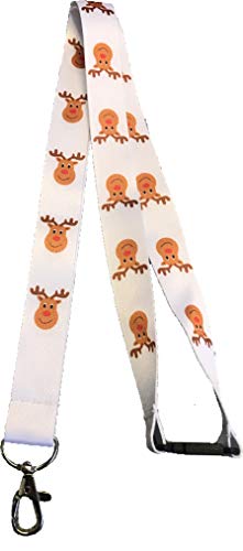 PAC Supplies Global Festive Christmas Rudolf/Reindeer Neck Lanyard/Badge Holder/Key/Whistle With Safety Breakaway