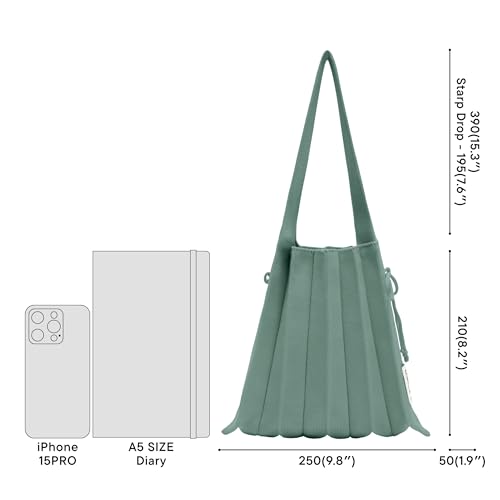 Image of JOSEPH AND STACEY Lucky Pleats Bag Solid S | Sustainable Foldable Women's Tote Bag | Lightweight Minimalist Everyday Bag