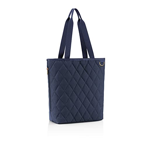reisenthel classic shopper M rhombus midnight gold – Geräumige Shopping Bag und edle Handtasche in einem – Aus wasserabweisendem Material