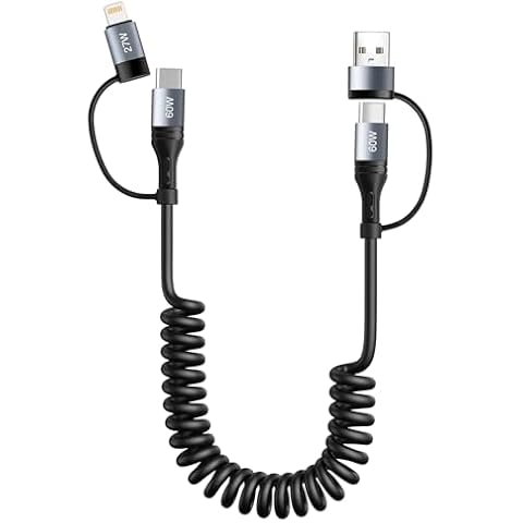 Câble Miger 4 en 1 USB C et Lightning Cover