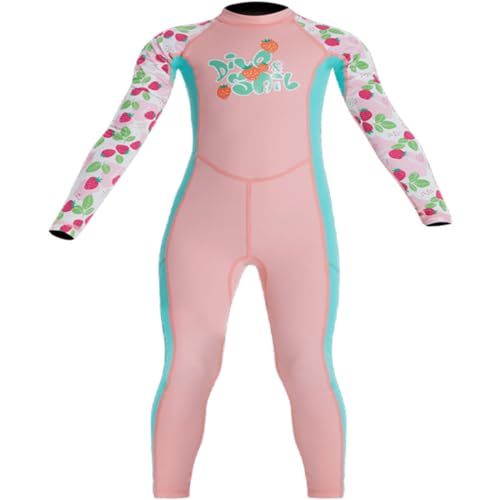 Image of Youth Girls Boys One Piece Water Sports Sun Protection Rash Guard UPF 50+ Long Sleeves Full Suit Swimsuit Wetsuit