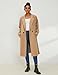 UANEO Women's Wool Blend Coat Oversized Double Breasted Long Trench Overcoat Winter(LightKhaki-Medium)