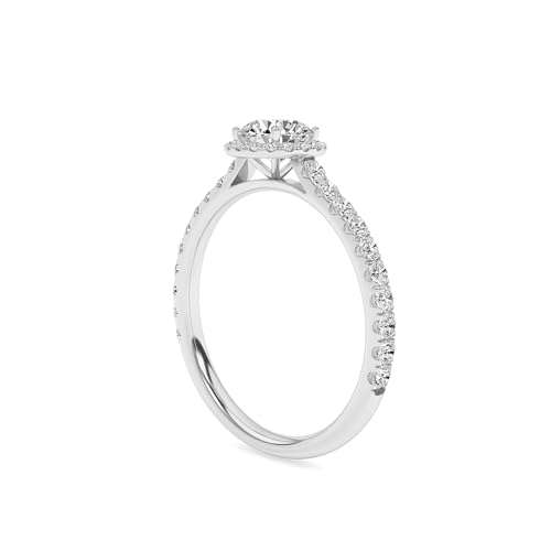 SAVEARTH DIAMONDS Halo Solitaire Engagement Rings For Women, 0.75 ctw to 2.50 ctw Lab Created Moissanite Promise Rings For Her 10K / 14K Solid Gold or 925 Sterling Silver | VVS1 Quality4