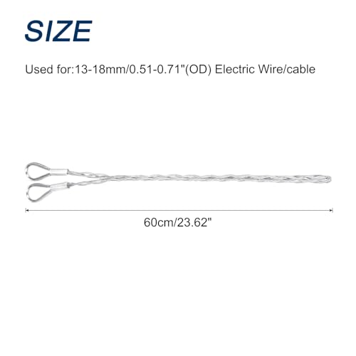 Malla de tracción de cable en acero galvanizado de 0,6m para guiado seguro de conductores 3