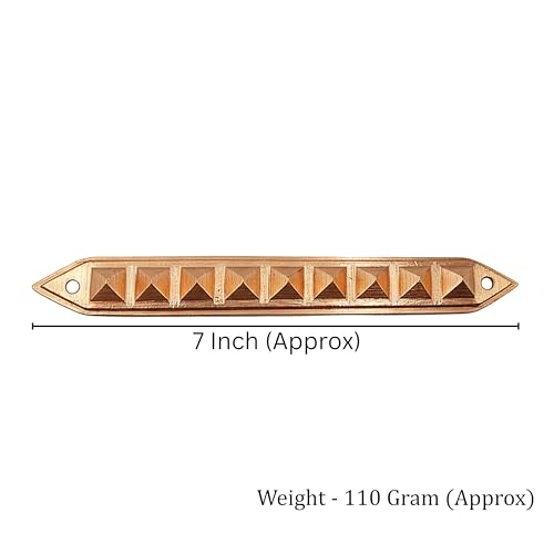 Image of Copper 9 Pyramid Strip |Size- 7Inch |Weight- 110gm Approx | Vastu Remedy Tool |Strip with Pyramid Design for Correcting Corner | Home & Spritual Decor | Pack of 1