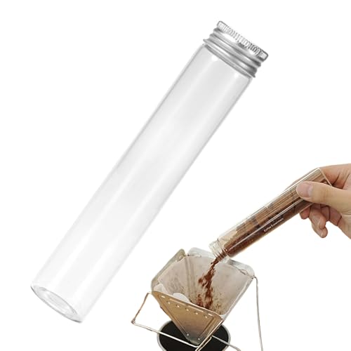 Kaffeebohnenhalter -Spender - Kaffeebohnenspeicher -Rack -Röhrchen -Flaschenspender | Clear Tube Design Easy-Pour-Ausguss für die Lagerung von Kaffeebohnen, gemahlenem Tee, Zucker, Süßigkeiten, Keksen