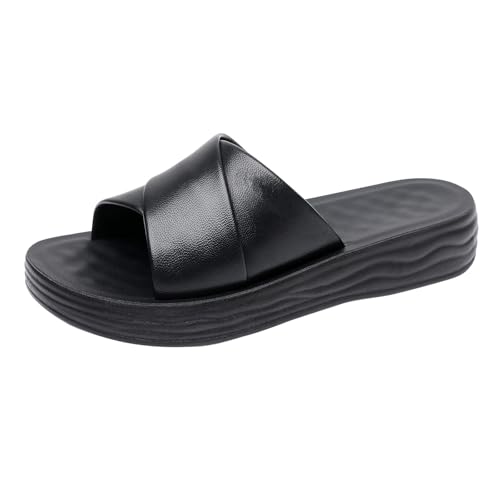 Genérico Sandalias Mujer Verano Vestir Duradera Clásicas De Uso Diario Zapatos para Trabajo Chanclas Sandalias Mujer Comodas Planas De Cuña De Plataforma Abiertas Frescas Zapatos