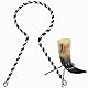 Mythrojan Handgeschmiedeter Eisen-Trinkhornständer, Wikinger-Stil, gedrehtes Metall, Ale & Mead Horn, mittelalterlicher Displayhalter für Hornbecher und Bierkrug