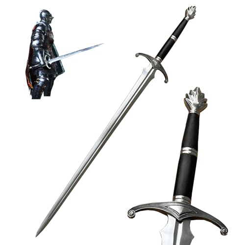 LQSMX sword 126cm Dark Souls Ⅲ Schwert/Losric Ritter Schwert/Mittelalterliches Ritterschwert/zweihändiges Schwert/scharf/Kreuzfahrer Schwert, Handgeschmiedeter hoher Manganstahl