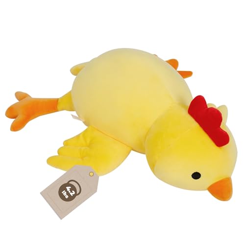 Weighted Chick Plush Toy 24" - Yellow Chicken Stuffed Animal