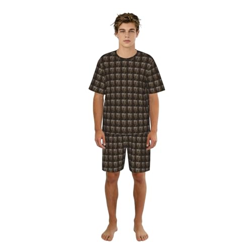 Pyjama homme imprimé musique : ensemble de nuit léger 2 pièces