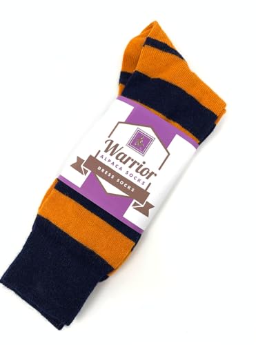 Image of WARRIOR ALPACA SOCKS - Fresh Classic Rugby Stripe - Alpaca Wool Dress Socks