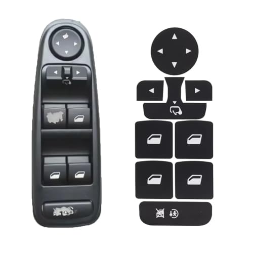 Stickers lève-vitre Citroën C4 Picasso ajustement parfait bouton commande noir