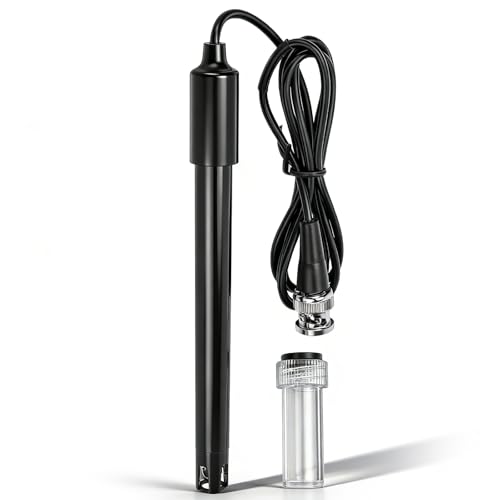 Candeon Sonde PH Piscine, 0-14 électrode PH Avec Connecteur BNC, Haut Précision Sonde De PH Remplaacble Pour PH Metre, PH Manette Testeurs PH Pour Aquarium,...