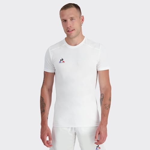 Le Coq Sportif Mixte Tennis Tee N°4 M New Optical White T-Shirt, Blanc, S EU