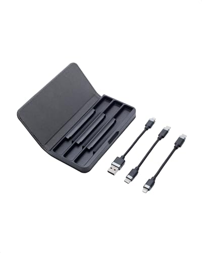 Conjunto de cables de carga de viaje USB-C y Lightning trenzados con funda ZAGG