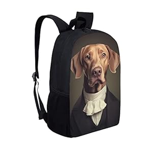   Funny-Dog-Labrador-Print-Backpack-for-School-Boys-Girls-Lightweight-Zipper-Cute-Book-Bag-Casual-Daypack-With-Mesh-Pocket
