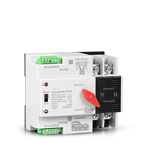 Inverseur ATS monophasé 110V 2P 63A pour transfert automatique sans coupure