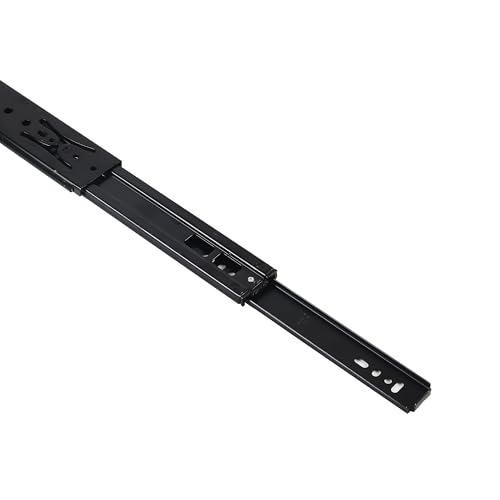 Image of Hettich KA 5632 Side Mounted Telescopic Drawer Channel Runner, Zinc Finish, 45 kg Capacity, for Home Kitchen Wardrobe Drawers, Pack of 1 Pair (2 Pcs)