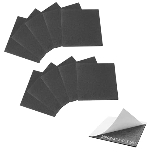 Adhesive Foam Padding Sheets - 10 Pcs 1/8" x 4" x 4" Thin Closed Cell Foam