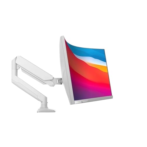 Support de moniteur blanc 360° pour un bureau de télétravail épuré - 2