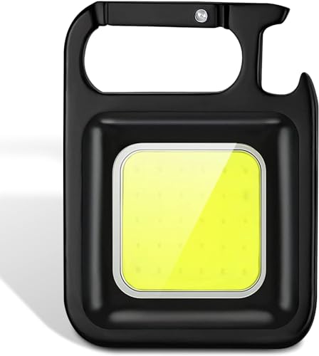 ledライト 投光器 作業灯 - ledライトキーホルダー 強力磁石付き懐中電灯 高輝度明るい防水防塵 4つ点灯モードミニライト アウトドア用 キャンプ 登山 夜釣り 緊急照明用 地震 停電 防災 車の修理 (キーホルダー【プラスチック】 200MA)