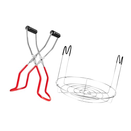 Ipetboom Support à Bocaux Acier Inoxydable Robuste Poignée Ergonomique Pince pour Mise Conserve Et Cuisson De Confiture