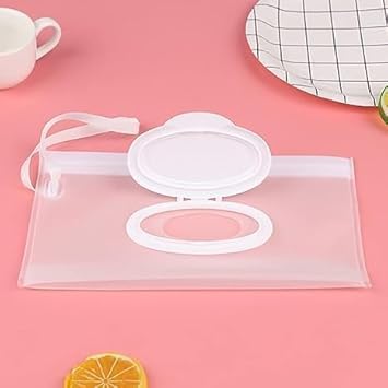 Baby Wipe Case Travel Holder Keeps Wipes Moist Set of Wet Wipes Holders Cases Portable Travel On The Go Refillable Dispenser Container Diaper Wipe Holders - Image 3