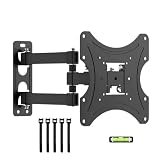 Soporte de Pared telescópico Giratorio para TV, Soporte inclinable para TV, Capacidad de Carga 22 kg, VESA máx. 200 x 200 mm, se Adapta a la mayoría de televisores LCD LED Planos y curvos de 17-43'