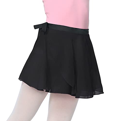 American Trends Girls' Ballet Skirt Chiffon Wrap Dance Skirt For Toddler/Kids/Women 01 Black Small #TOP3