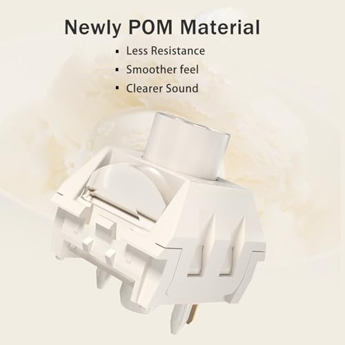 Image of Zjmehty Kailh Box Ice Cream PRO MAX Switches for Mechanical Keyboard,5-pin Linear /45gf /Pre lubed /upgrated POM Material /Stronger Reboud Switches(Ice Cream PRO,10pcs)