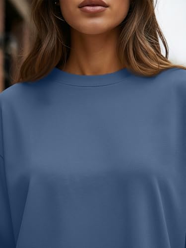 Trendy Queen Womens Oversized Long Sleeve T Shirts 2025 Basic Crewneck Tee Fall Tops Casual Workout Y2K Clothes