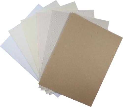 Image of KCS 6 pc of 12 inch x 18 inch (30cmx45cm) Counted Cotton Aida Cloth Cross Stitch Fabric (16CT-D)