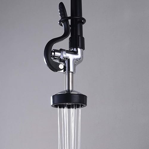Pre-Rinse Hose Connection Spray Head Handheld Multifunction Spray Valve High Pressure Dishwasher Accessories Chrome Finshed Black,Pull Down Sprayer