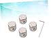 FAVOMOTO 4pcs Flat Aluminum Alloy Control Knobs for Electric Bass Guitar Volume Tone Replacement Knobs Design for Shaft Import Pots Silver
