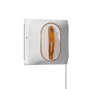 Fensterputzroboter, intelligente Fensterscheiben Reinigung mit Dual-Wasserspray Reinigungsplanung, 6000 PA, Randerkennungstechnologie für Innen- und Außenfenster, mit 150 ML Tank