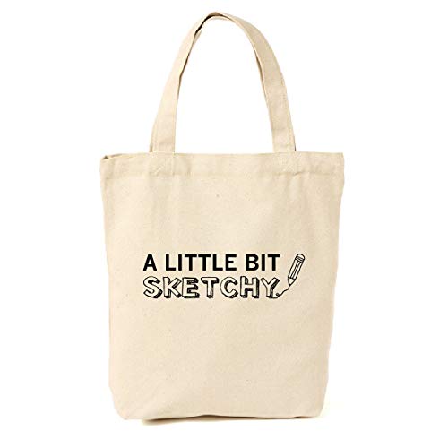 A Little Bit Sketchy Canvas-Tragetasche, Geschenk für Designer, Geschenke für Künstler