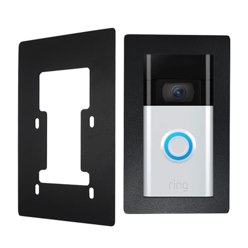 Wall Repair Plate for Ring Doorbell (Black)