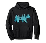 Nature Forest Mountains Trees Wildlife Animal Brown Bear Pullover Hoodie