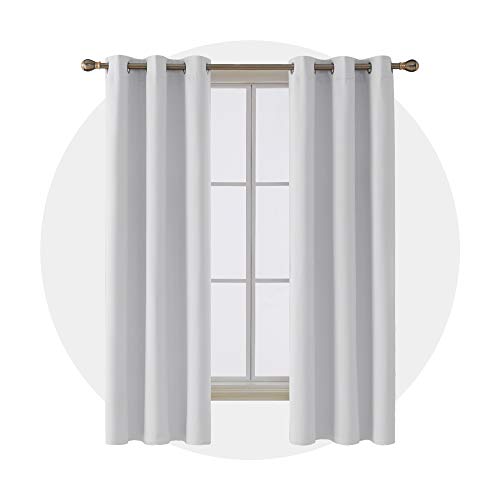 Deconovo Room Darkening Curtains Grommet Thermal Insulated Curtain Blackout Window Panels Width 42