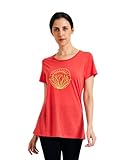 SUPER SOFT & COMFORTABLE - The women t-shirt made by 65% merino wool,35% recycle polyester.All natural superfine 18.5-micron merino wool ensures comfort all day and no itch,provides you with an silky-soft smooth layer. MOISTURE WICKING & ODOR RESISTA...