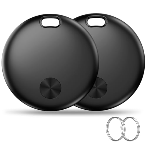 Smart Air Tracker Tag 2 Pack, Schlüsselfinder KeyFinder Kompatibel mit Apple Wo ist? APP (Nur iOS), Schlüsselfinder für Gepäck/Taschen/Brieftasche, IP67 Wasserdicht, Austauschbarer Akku (weTag mini)