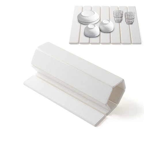 Carfond Drying Mat for Kitchen Counter,Stone Dish Drying Mat,Absorbent Quick Dry Collapsible Dish Mat for Dishes Bottles Cups,16