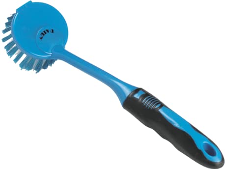 Image of Dairy Blue Kitchen Dish Brush - Pots, Pans and Dishes Scrubber with Long Neck Ergonomic Handle - Color Coded Kitchen Tools by The Kosher Cook