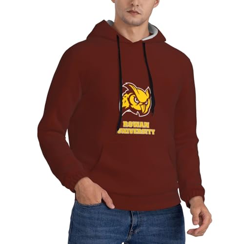 Oicvrct Rowan University Men's Fleece Lined Hoodie - Ultra-Soft Plush Lined Hooded Sweatshirt with Pocket2