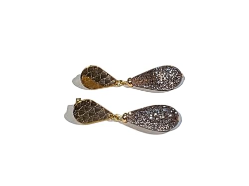 Boucles perle goutte à vagues japonaises pendantes et minimalistes chic