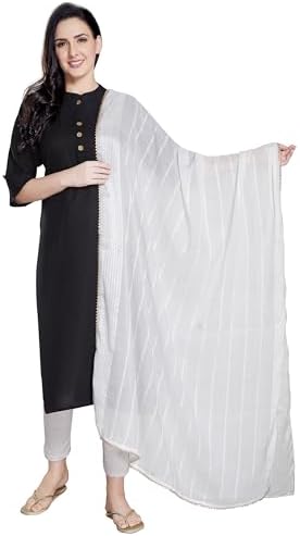 RANI SAAHIBA Women's Cotton Embroidered Dupatta