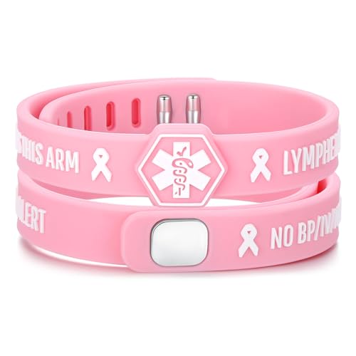 LinnaLove Medical Alert ID Bracelet Silicone ID Wristbands for women and men